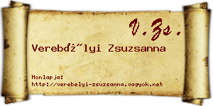 Verebélyi Zsuzsanna névjegykártya